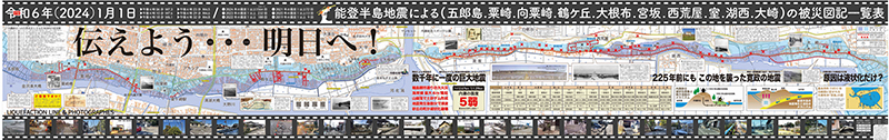 能登半島地震被災図記　辺本良治さん制作