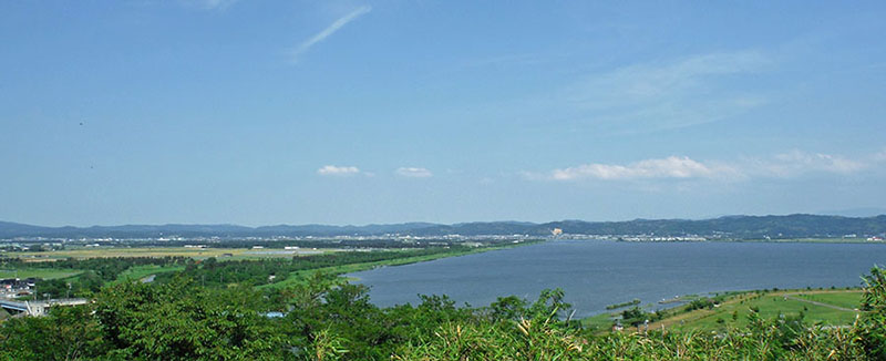 河北潟と干拓地